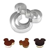 DIKARIYA Tortenring Edelstahl Set, 3er Mickey Backform Mouse Kuchenring...