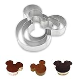 DIKARIYA Tortenring Edelstahl Set, 3 Stück Mickey Backform Mouse...