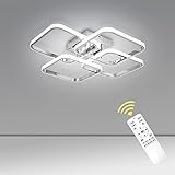 EIDEARAY LED Deckenleuchte Dimmbar,Verchromt mit Fernbedienung Deckenlampe...