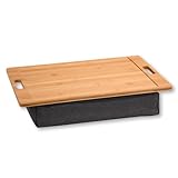 Kesper | Knietablett, Mateial: Bambus, Textil, Maße: 45 x 31 cm/Höhe: 8...