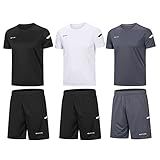BUYJYA Herren-Trainingskleidung, athletische Shorts und Shirt-Set,...