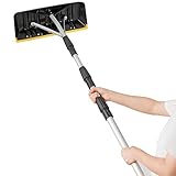 GOPLUS Schneeschieber Dach, Einstellbereich 200-630cm, Schneeschaufel...