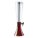 SHOUKAII Bierturm-Spender, 4 l, transparenter Getränketurm-Spender, mit...