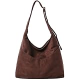 JANSBEN Wildleder Handtasche Damen Groß Shopper Tasche Damen...