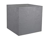 EDA - Quadratischer Topf, 50 cm, Volcania, 57 l, Steinoptik, doppelwandig,...