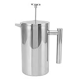 XZXCVN French Press Kaffeebereiter 1 Liter hitzebeständig Edelstahl...
