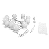 Xzcvalimn LED-Schminkspiegelbeleuchtung, versenkbare Spiegellampe mit...