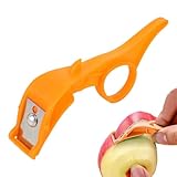 Orangenschäler, Zitronenschäler, 2-in-1-Ringe, tragbar, multifunktional,...
