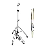 Nux DM-8 Hi-Hat Stativ Hihat-Maschine mit keepdrum Drumsticks 1 Paar