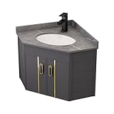 Wandmontierter Badezimmer-Waschtisch mit Waschbecken-Set – modernes...