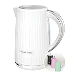 Russell Hobbs Wasserkocher [1,7L 2400W] Eden Weiß, Edelstahlakzente...