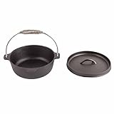 Wangcmcol Camping -Topf Gusseisen vor gewürztem Stick Outdoor -Kochtopf...