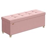 SONGMICS Sitzbank mit Stauraum, Hocker faltbar, 38 x 110 x 40 cm,...