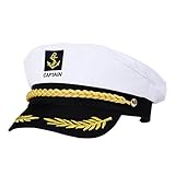 Kapitänsmütze für Erwachsene, Yacht Matrosenmütze, Verstellbare Marine...