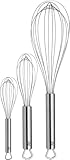 WMF Profi Plus Schneebesen Set 3-teilig, Schneebesen Edelstahl...