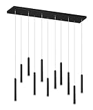 Trio Leuchten LED Pendelleuchte Tubular 321611132, Metall Schwarz matt,...