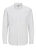 JACK & JONES Herren JPRBLACARDIFF Shirt L/S NOOS 12201905, White/Slim FIT,...