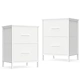 SONGMICS BELLAH Kollektion - Nachttisch mit 2 Schubladen, Beistelltisch,...