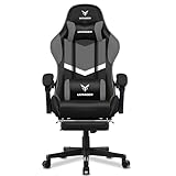 LUCKRACER Gaming Stuhl mit fußstütze Bürostuhl Ergonomisch mit...