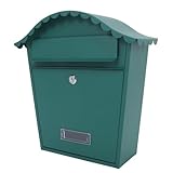 Mipcase Abschließbarer Metall Wandbriefkasten Grün Regensicherer...