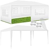 tectake® Pavillon 3x6, Pavillon mit 5 abnehmbaren Seitenteilen mit...