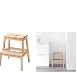 IKEA Tritthocker BEKVÄM Hocker Sitzhocker aus massiver Buche - mit...