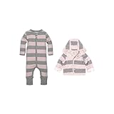 Burt's Bees Baby Biooverall für Baby-Mädchen, Pinkes Set aus Overall und...