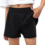 MEILONGER Mädchen Shorts Badehose 2 in 1 Jungen Boardshorts Kinder Kurze...