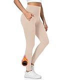 iaoja Fleece-gefütterte Leggings mit Taschen für Damen –...