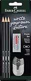 FABER-CASTELL 111183 - Bleistiftset Exam, mit drei Bleistiften 1111...