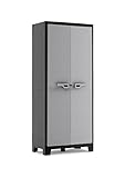 Keter Titan Kunststoffschrank, hoch, schwarz/grau, 80 x 44 x 182 cm, inkl....