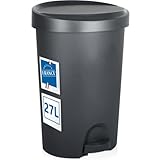 Stimo Tretmülleimer 27L aus Kunststoff Mülleimer mit Pedal Abfalleimer...