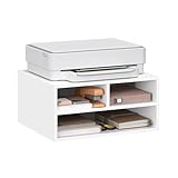 WOLTU Druckerständer, Druckertisch mit 3 Fächern, Druckerschrank...