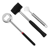 LIFKOME Kokosnussöffner mit Gummihammer Langlebiges Teiliges...