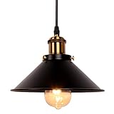 Newrays Vintage Retro Schwarz Pendelleuchte Schatten Loft Eisen Regenschirm...