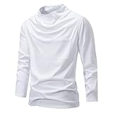 DENGJIAMY Einfarbige T-Shirts für Herren, klassisches Basic-T-Shirt,...