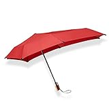 Senz Mini Automatic Deluxe Winddichter Regenschirm, 91 x 91 cm, Passion Red