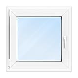 FENSTERVERSAND - Kunststofffenster Weiß - zu öffnendes Fenster 80x80...