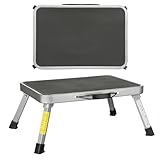 Wohnwagen Trittstufe klappbar – Tritthocker Stahl bis 150 kg –...