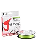 Daiwa J-Braid 8 Braid 0.13mm, 8,0kg/18lbs, 300m Chartreuse, rund...