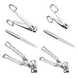 DECOMELODY 6 Stück Nagelknipser aus Edelstahl mit Präzisionsklingen...