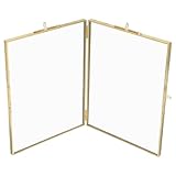 Luxshiny Nordischer Glas Bilderrahmen 7 Zoll Beidseitiger Transparenter...