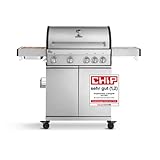 BURNHARD 4-Brenner Gasgrill Big FRED Deluxe mit 900°C Keramikbrenner und...