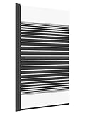 YAKE Badewannenaufsatz schwarz Streifen Duschwand für Badewanne 80 x 140...
