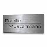 Edelstahl Türschild personalisiert mit Gravur - ab 8x3,5 cm - Riesige...