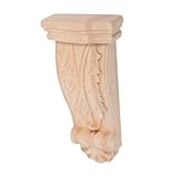 DIYEAH Unbehandelte Holzsäulen mit Fein Geschnitztem Europäischem Design...