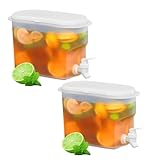 Getränkespender 2er Set, Limobehälter 3,5 L Kühlschrank Kaltkessel Mit...