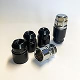 TRACER Felgenschloßmuttern schwarz M12x1.5 - Kegelbund 60° - Länge 34mm...