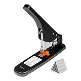 Amazon Basics Profi-Heftgerät, müheloses Heften, 210 Blatt, Schwarz