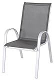 aro Gartenstuhl mit Armlehne, Stahl/Textilen-Bespannung, 53 x 65 x 74 cm,...